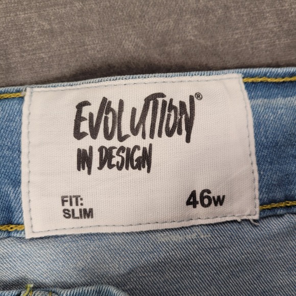 Evolution In Design Slim Fit Jean Shorts Hip Hop Big & Tall Denim 46W - Picture 2 of 12